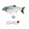 Cat Toy Flopping Fish Cat Toy With Realistic Tail Wagging; Interactive Plush Chewing Toy For Cats